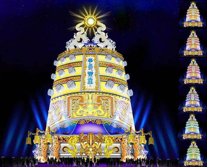 大型瓷器彩燈制作