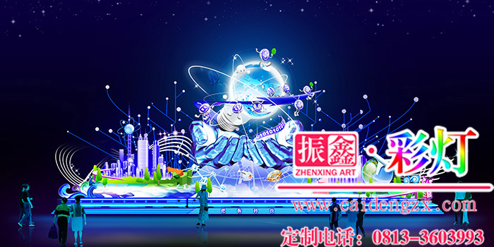元旦節現代元素彩燈設計的熱門燈組